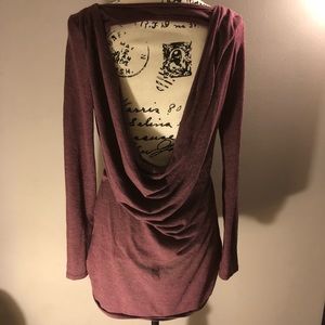 BKE maroon long sleeve top